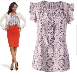 CAbi flutter sleeve blouse